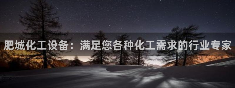 新城平台代理注册流程：肥城化工设备：满足您各种化工需求的行业